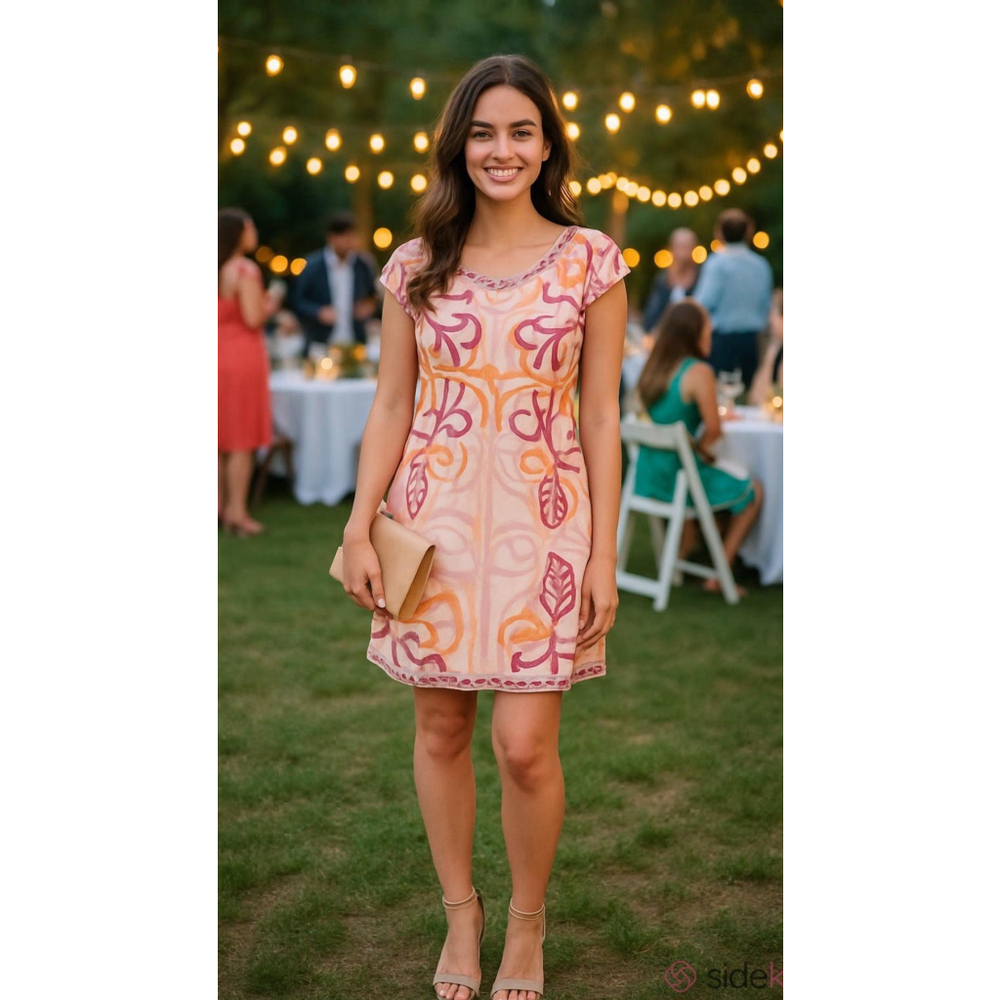 Sheridan French Tuckernuck Floral Embellished Dress Sz 4 Luxury Easter $325 NWT